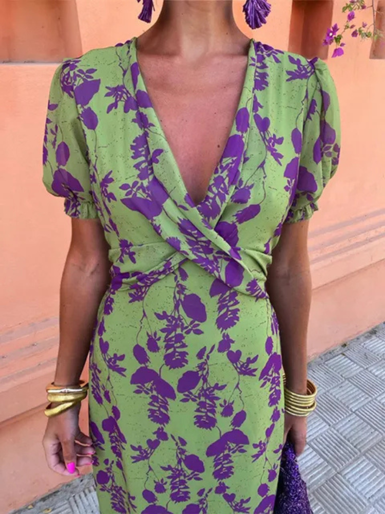 Berry | Spring Dress Floral-patterned
