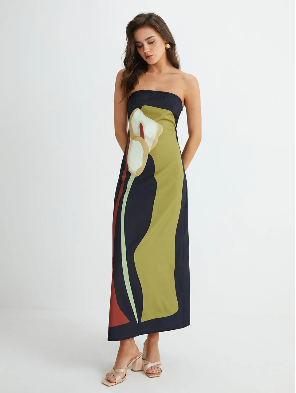 Harper | Long Strapless Dress
