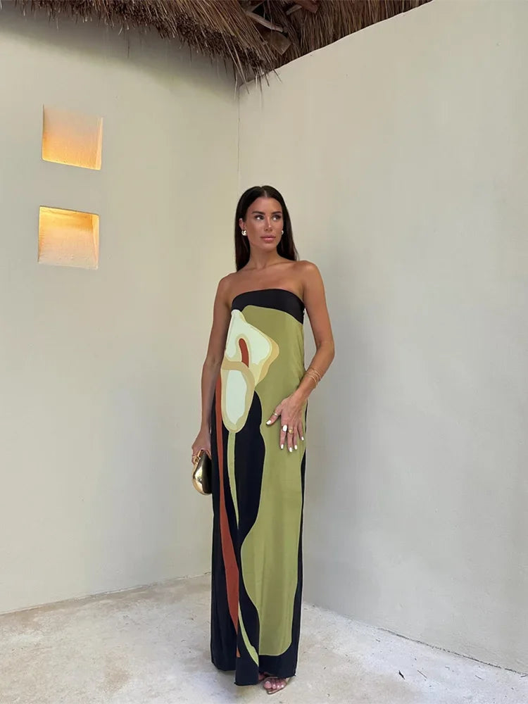 Harper | Long Strapless Dress