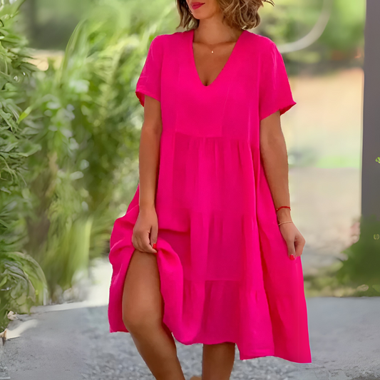 Luce | Fluid Dress With V-Neck