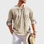 Men’s Lace Up V-Neck Long Sleeve Shirt