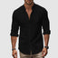 Men’s Mandarin Collar Long Sleeve Button Up Shirt