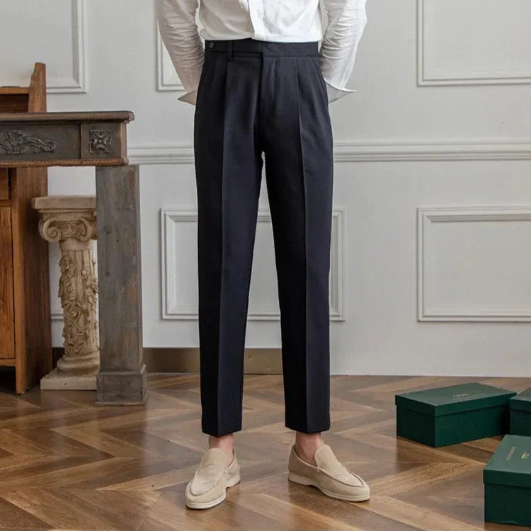Men’s Pleated Straight Leg Dress Pants