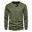 Men’s Slim Fit Long-Sleeve Henley Shirt