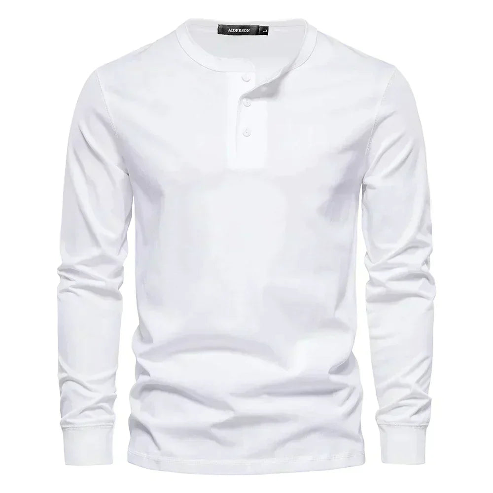 Men’s Slim Fit Long-Sleeve Henley Shirt