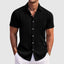 Men’s Ribbed Short Sleeve Collar Shirt