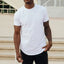 Men's Slim Fit Curved Hem Crew Neck T-Shirt