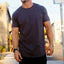 Men's Slim Fit Curved Hem Crew Neck T-Shirt