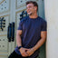 Men's Slim Fit Curved Hem Crew Neck T-Shirt