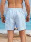 Men’s Blue Striped Beach Shorts