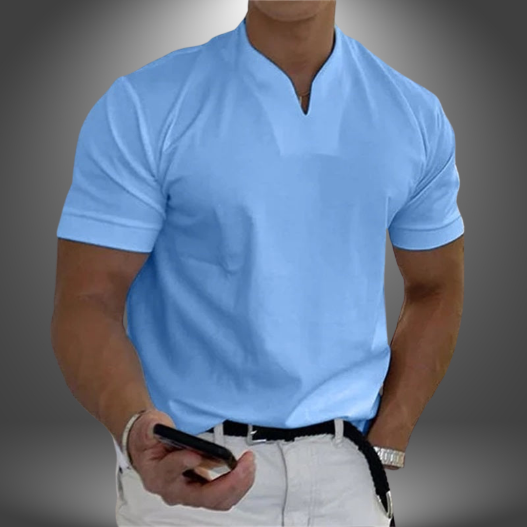 Men's Slim Fit V-Neck Short Sleeve T-Shirt