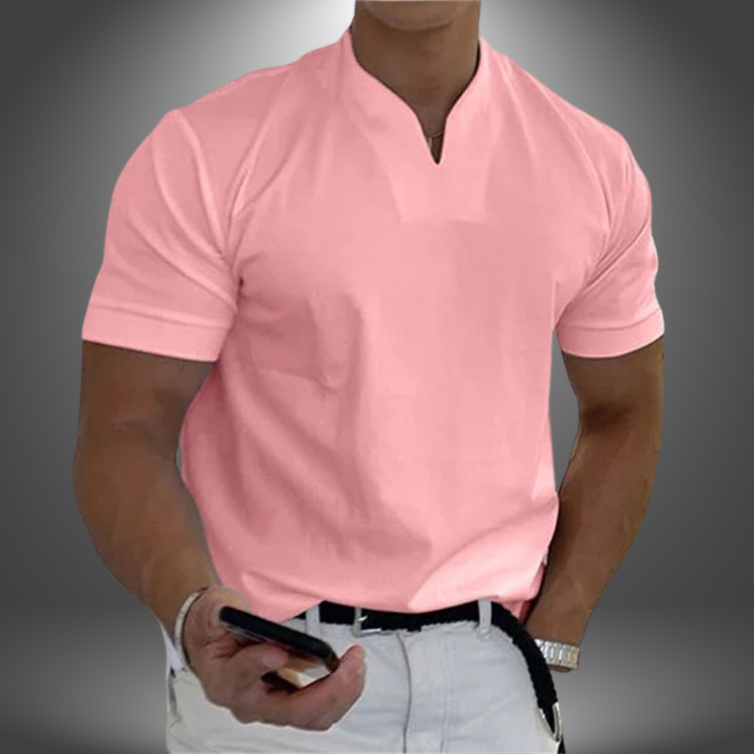 Men's Slim Fit V-Neck Short Sleeve T-Shirt