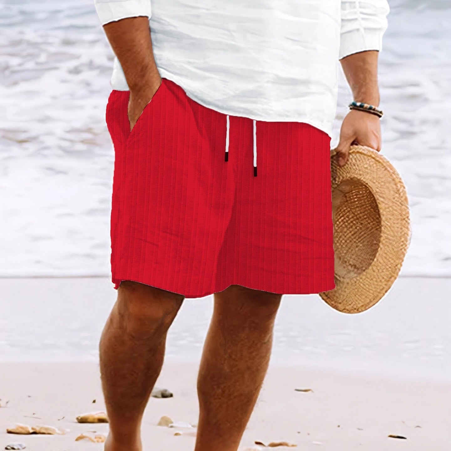 Men’s Drawstring Knit Relaxed Fit Shorts