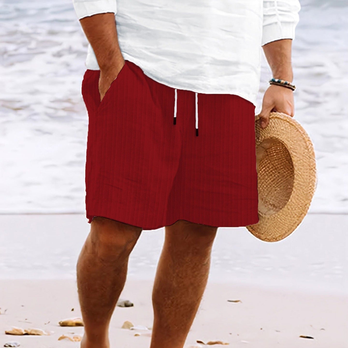 Men’s Drawstring Knit Relaxed Fit Shorts