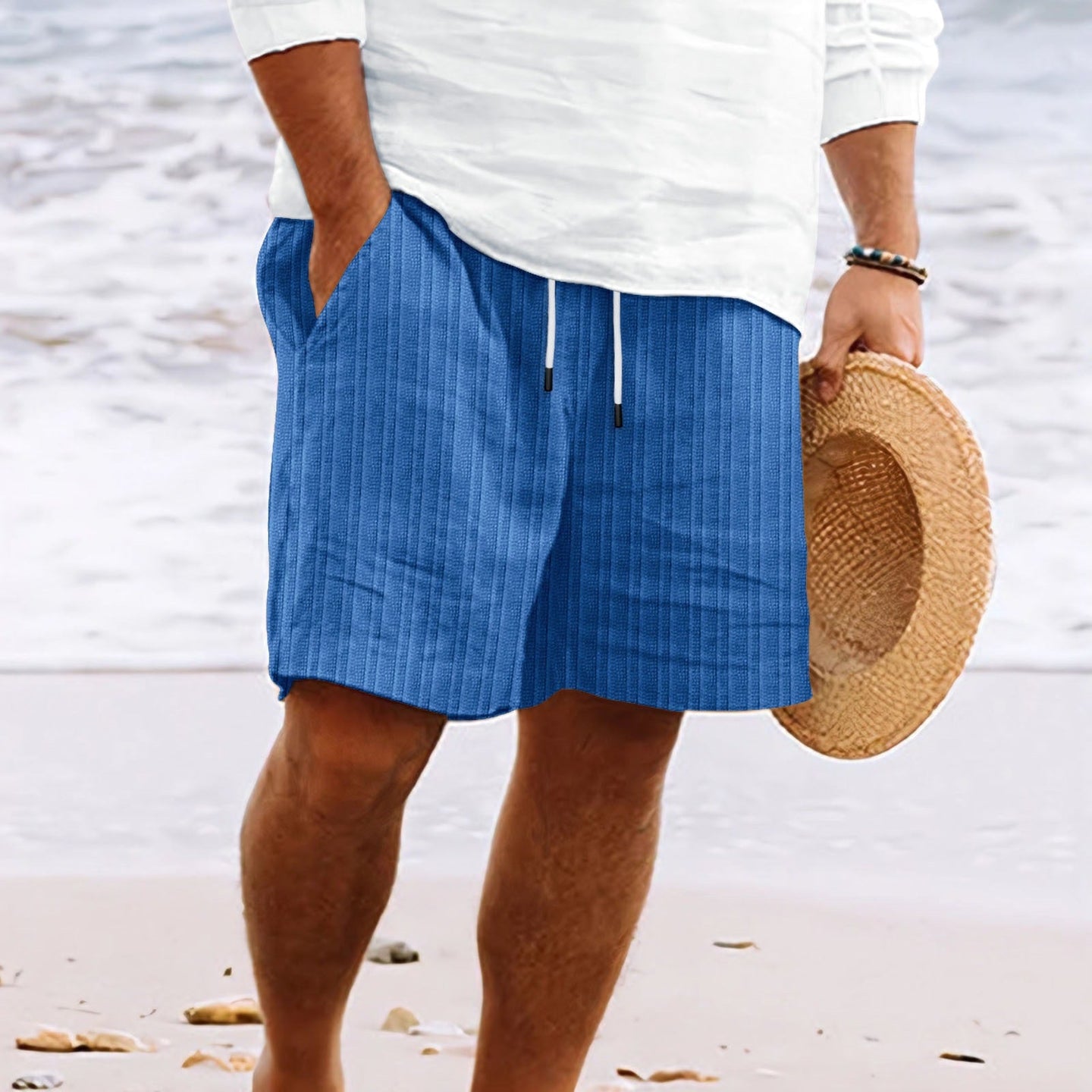 Men’s Drawstring Knit Relaxed Fit Shorts