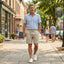 Men's Elastic Waist Drawstring Chino Shorts