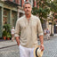 Men’s Lace Up V-Neck Long Sleeve Shirt