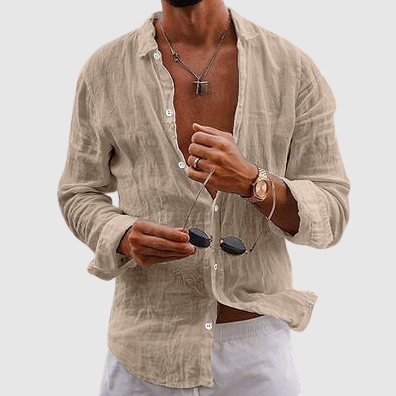 Men’s Lightweight Long Sleeve Buttoned Shirt