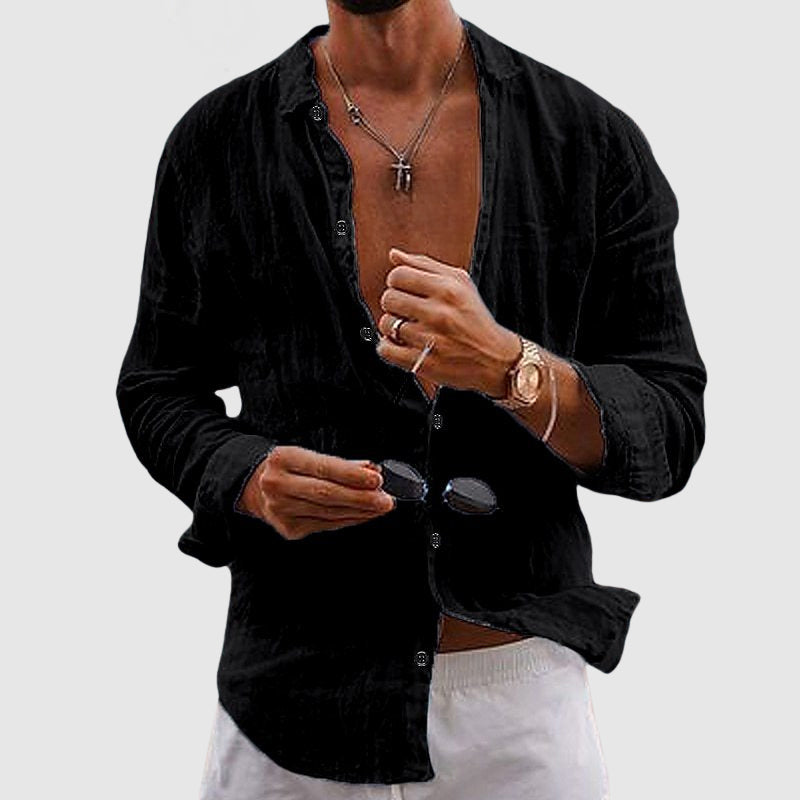 Men’s Lightweight Long Sleeve Buttoned Shirt
