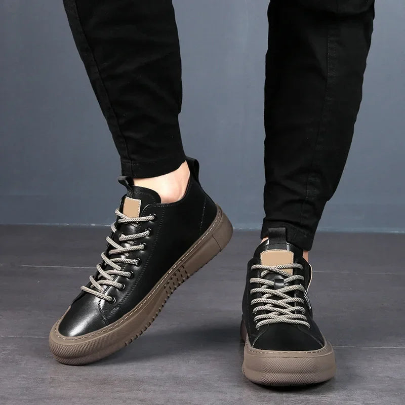 Men’s Mid-Top Sleek Platform Sole Sneakers