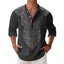 Men’s Paisley Long Sleeve Henley Shirt