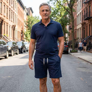 Men’s Short Sleeve Summer Polo Shirt And Shorts Set