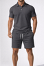 Men’s Short Sleeve Summer Polo Shirt And Shorts Set