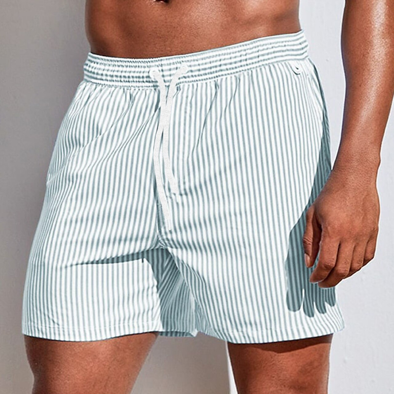 Men’s Sporty Vertical Stripe Swim Shorts