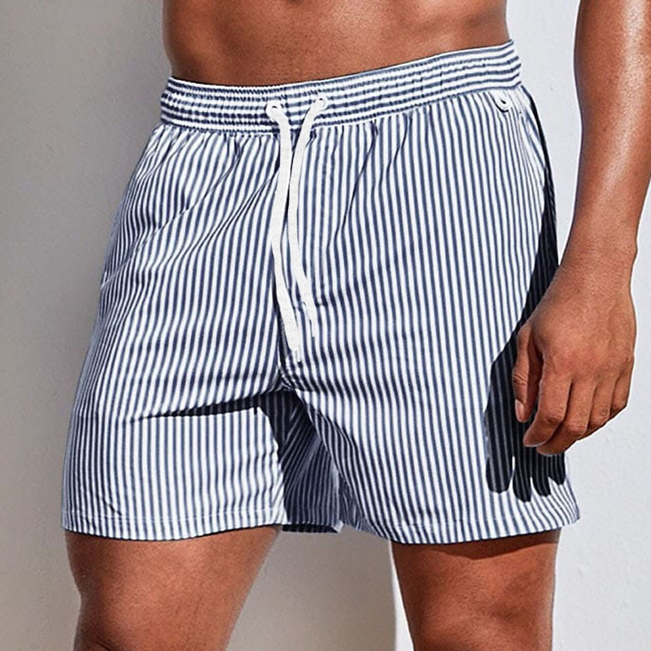 Men’s Sporty Vertical Stripe Swim Shorts