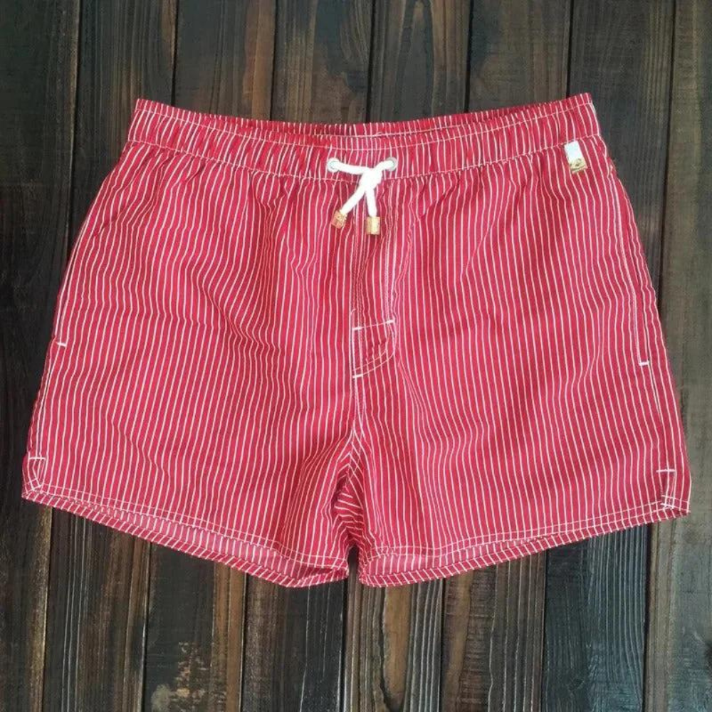 Men’s Striped Drawstring Swim Shorts