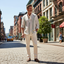 Men’s Striped Regular Fit Half Buttoned Shirt
