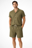 Men’s Summer Casual Buttoned Shirt and Shorts Set