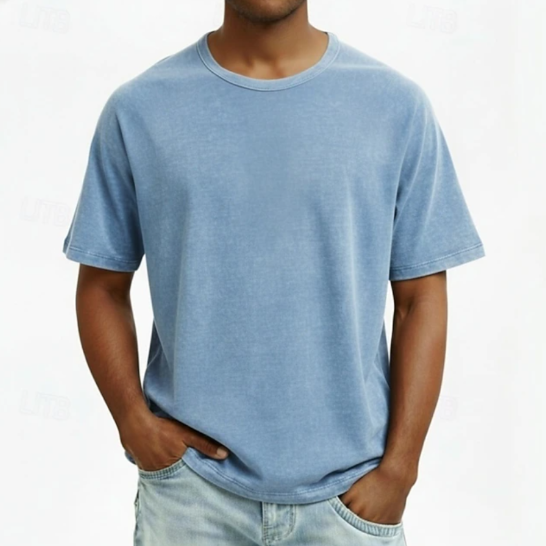 Men’s Washed Crew Neck T-Shirt