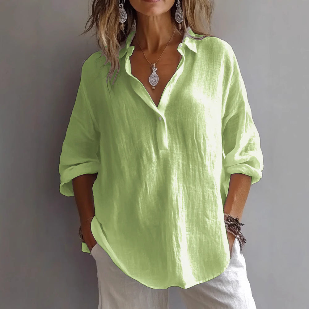 Isalina | Relaxed Fit Long Sleeve Blouse