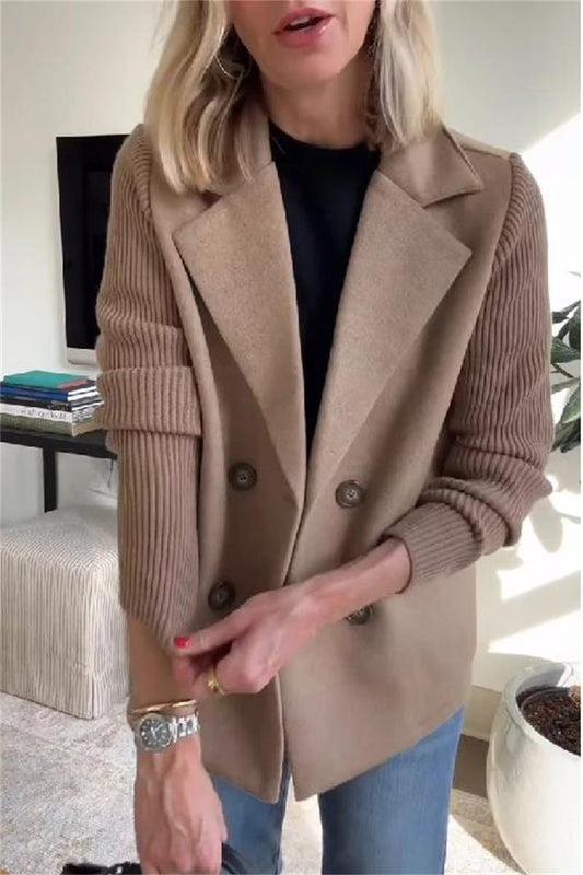 Harper | Patchwork Sleeve Casual Coat