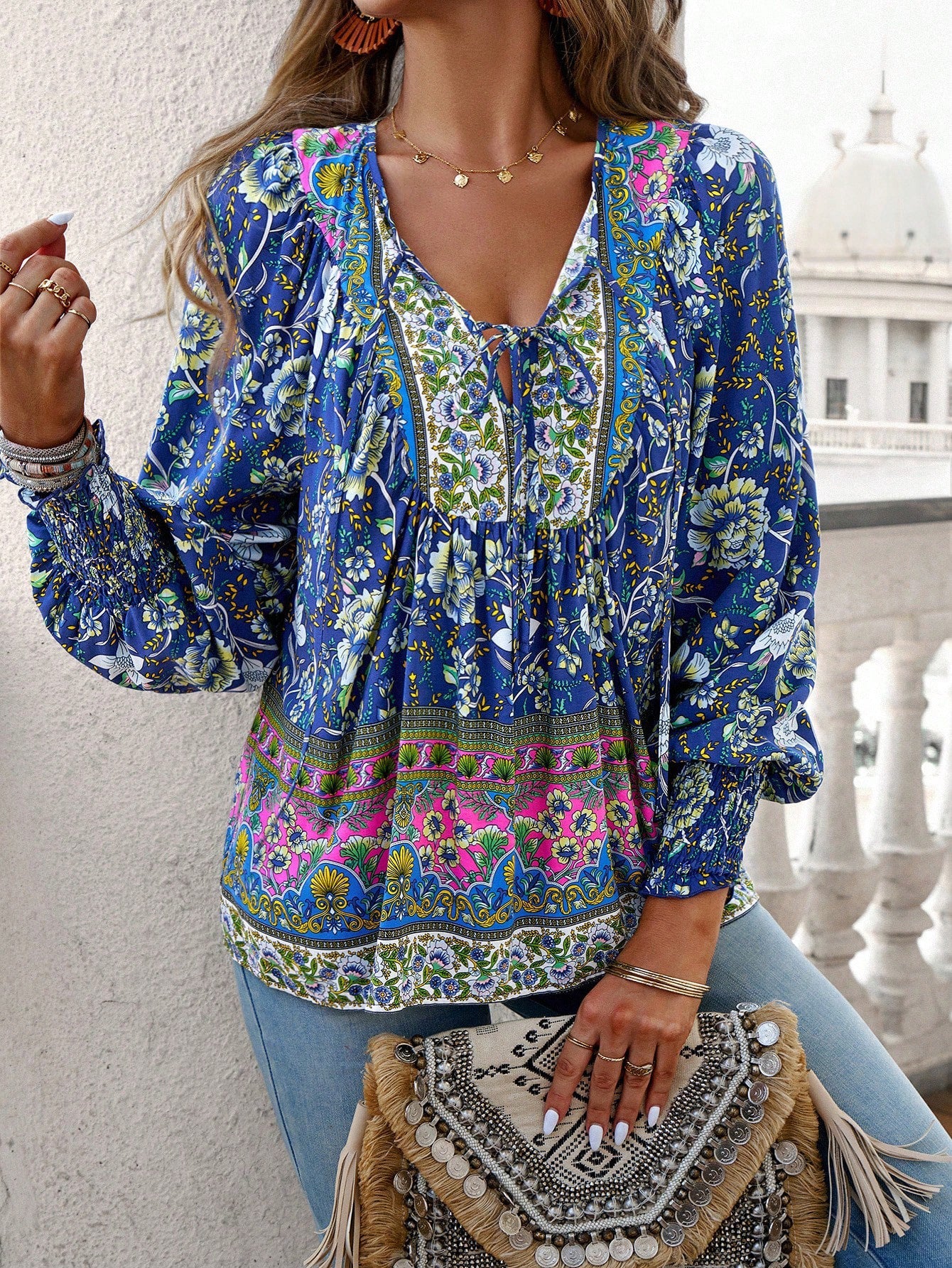 Zoey | Floral Smocked Blouse