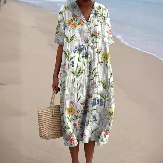 Hattie | Vibrant Floral Pattern Dress