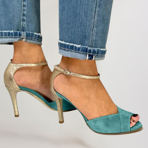 Liv | High Heel Peep-Toe Pumps With Strap And Closure