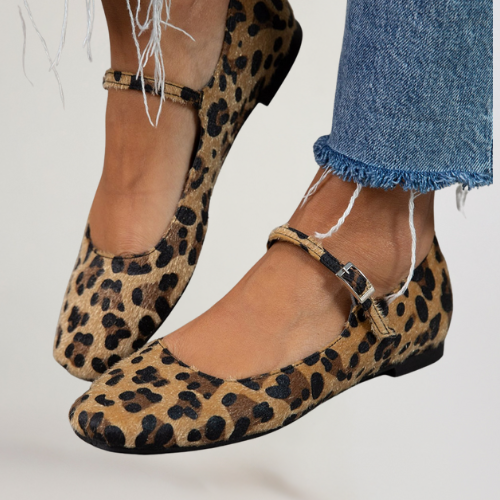 Lena | Ballet Flats With Strap And Adjustable Strap