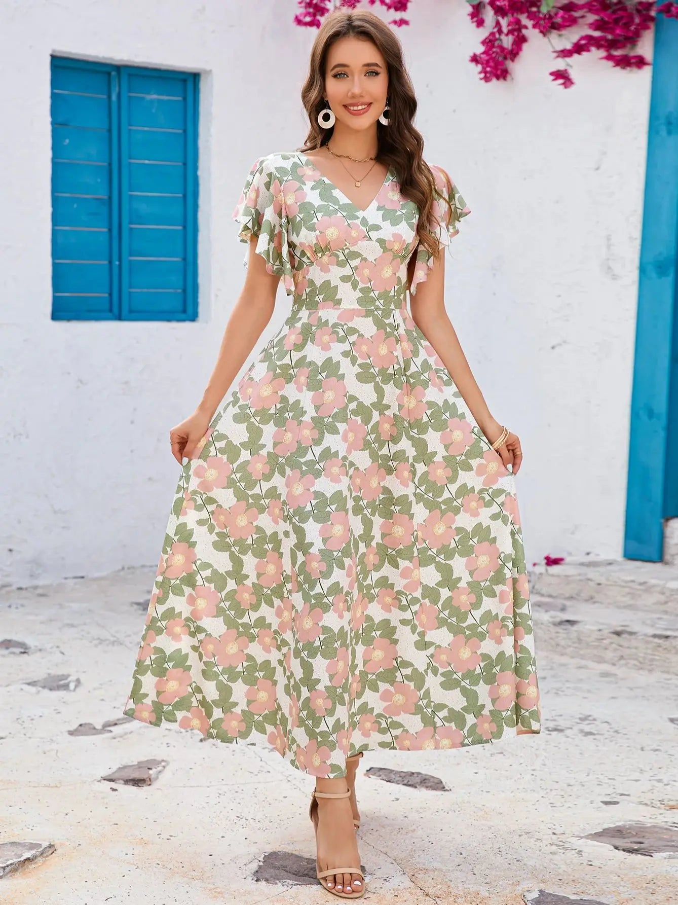 Arlina | Floral Midi Dress