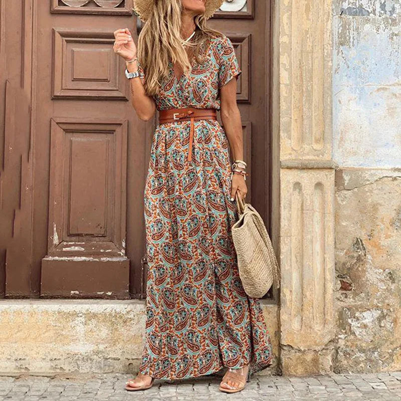 Isla | Boho Maxi Dress With Slit