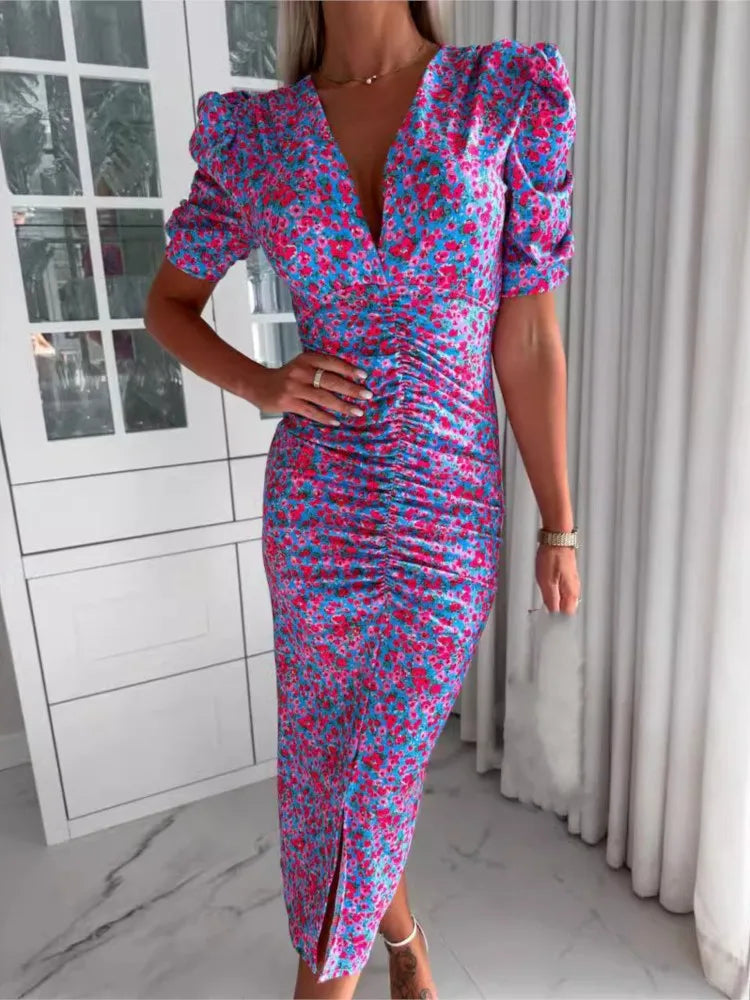 Maya | Long Summer Dress With V-Neck