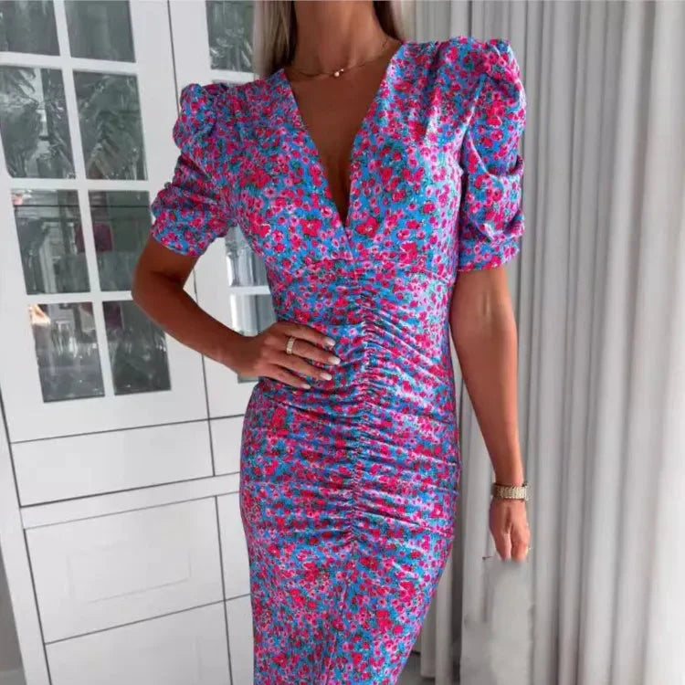 Maya | Long Summer Dress With V-Neck