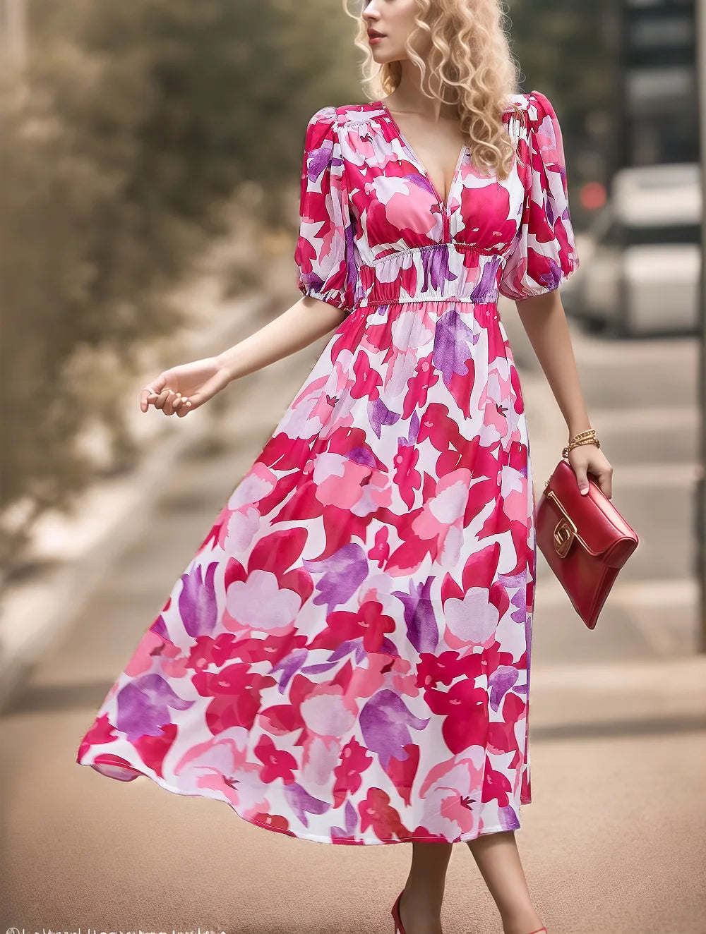 Celestine | Floral Midi Dress
