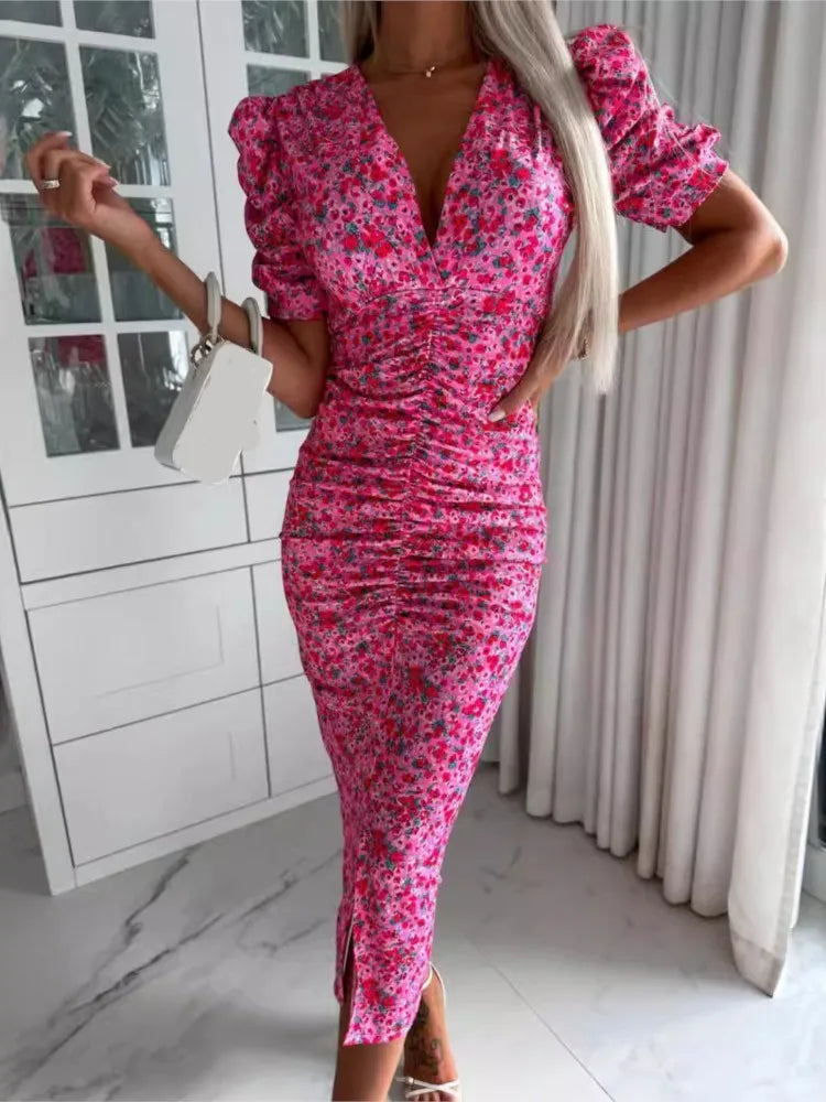 Maya | Long Summer Dress With V-Neck