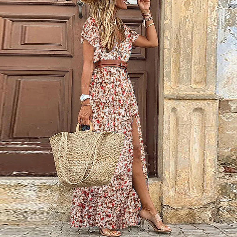 Isla | Boho Maxi Dress With Slit