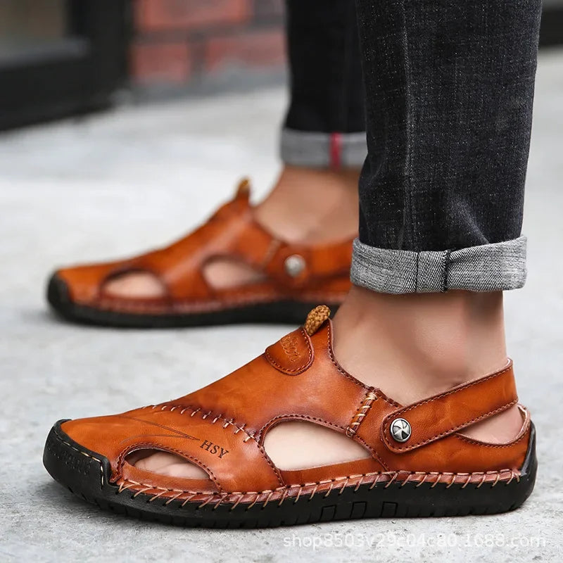 Liam | Hand-Stitched Leather Outdoor Sandals