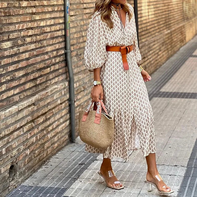 Elira | Elegant Shirt Dress With Belt