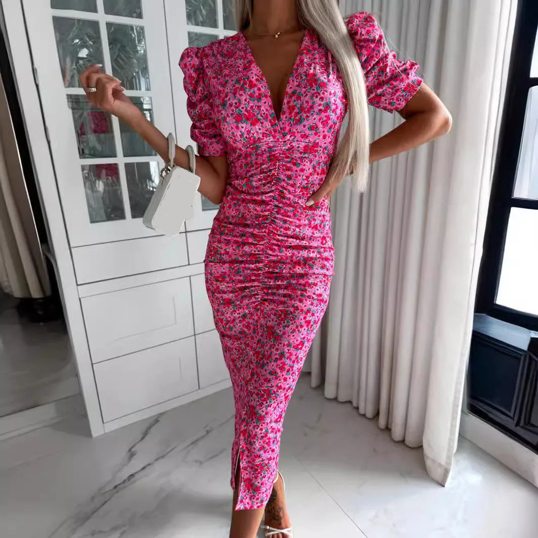 Maya | Long Summer Dress With V-Neck
