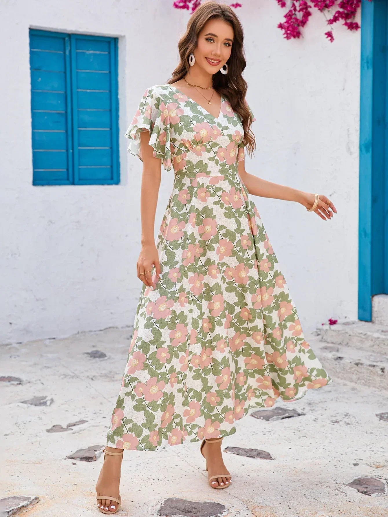 Arlina | Floral Midi Dress